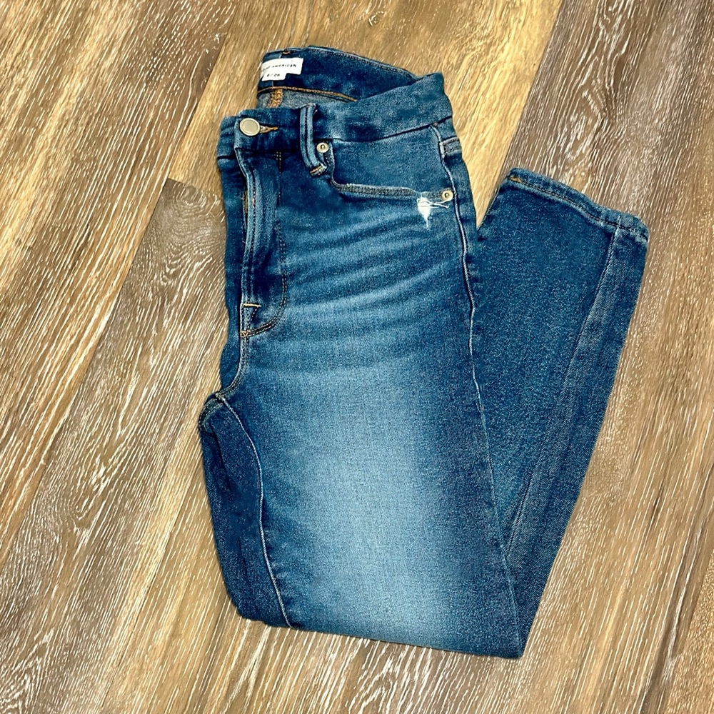 EUC Good American Good Waist Skinny Cropped Jeans- Indigo326 - Picture 6 of 13